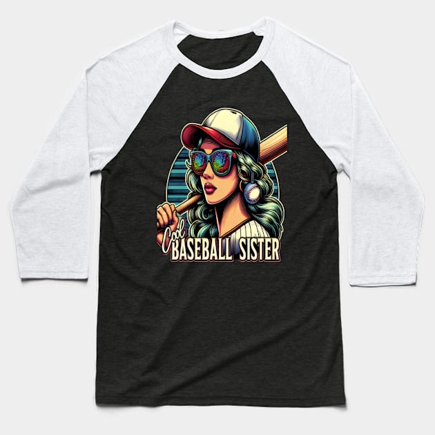 Shades of Strength Cool Baseball Sister Baseball T-Shirt by coollooks